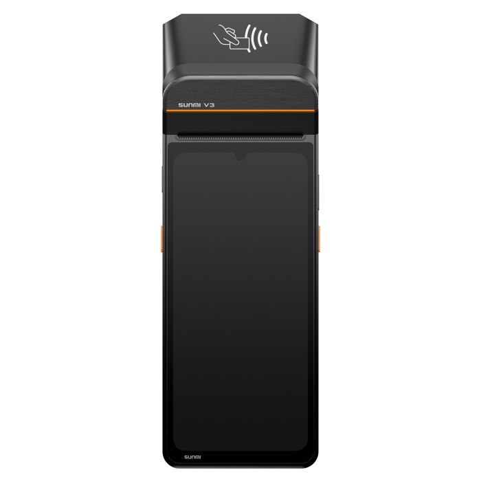 POS термінал Sunmi V3 (Android 13, +принтер 58 мм, +вбудований сканер штрих-кодів, 6.75 дюймів, 3GB RAM/32GB ROM, NFC, 4G, Wi-Fi, Bluetooth)