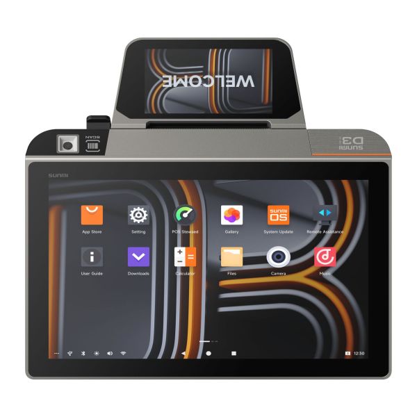 POS термінал Sunmi D3 Mini 80 mm (Android 13, Екран 10,1" IPS, з принтером 80 мм + Wi-Fi, BT, NFC, 3Гб RAM/32Гб ROM) з кольоровим дисплеєм покупця