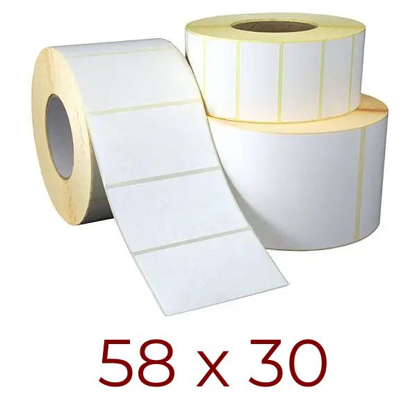 Термоэтикетка 58х30 мм (650 шт/рул.)