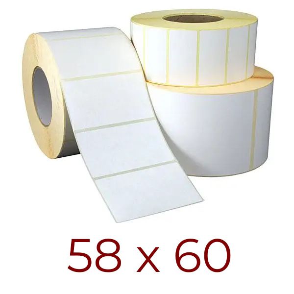 Термоэтикетка 58х60 мм (450 шт/рул.)