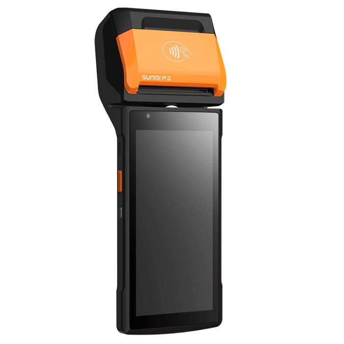 POS термінал Sunmi P2 (5.5" HD+, 1440*720, 2GB RAM + 16GB, Wi-Fi, Bluetooth, 4G, NFC, IC Card Reader, Magstripe Reader, принтер 58 мм)