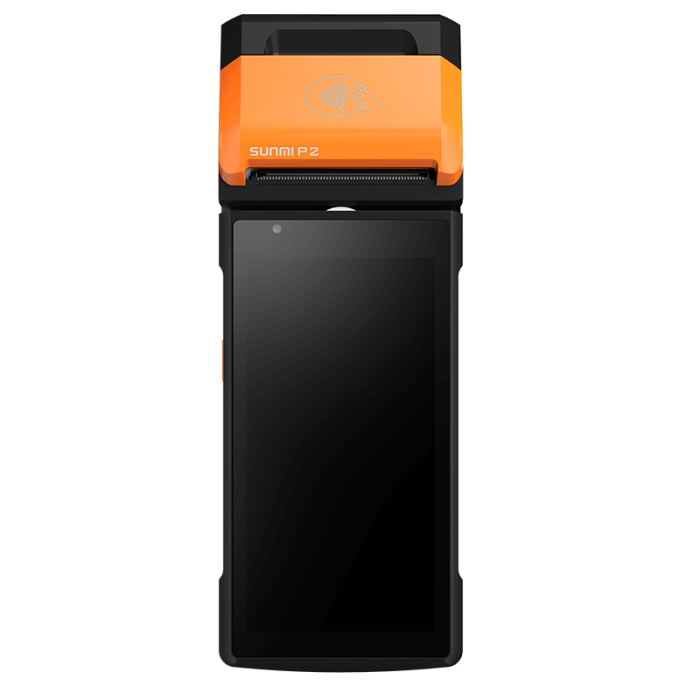 POS термінал Sunmi P2 (5.5" HD+, 1440*720, 2GB RAM + 16GB, Wi-Fi, Bluetooth, 4G, NFC, IC Card Reader, Magstripe Reader, принтер 58 мм)