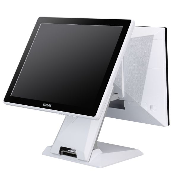 POS-термінал Sam4s Sapphire-S560 білий з додатковим монітором 15" + 15" (Intel J6412, 8Gb RAM/240Gb SSD, 6 USB, 2 RS232)