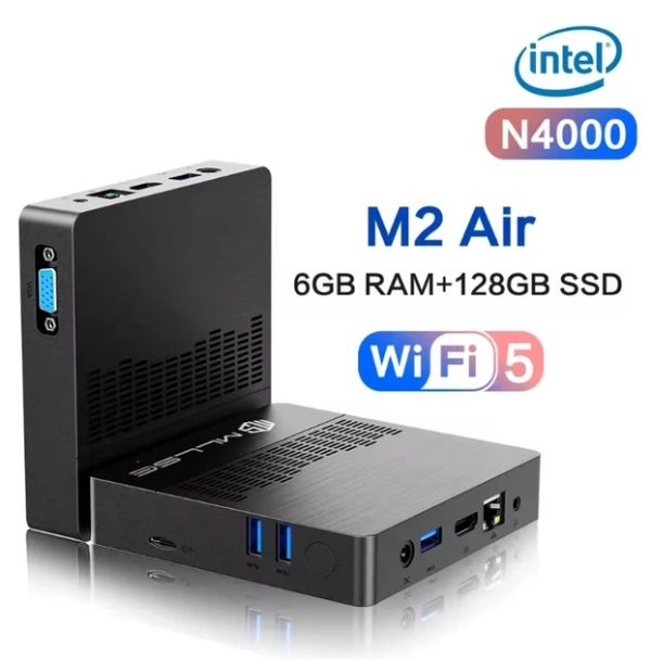 Мини ПК MLLSE M2 Air (Celeron N4000, 6GB RAM/128GB SSD, Wi-Fi, Bluetooth, Windows 11 Pro)