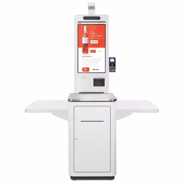 Касса самообслуживания с тумбой Founya FY-SST 24 дюйма (Intel J6412, RAM 4GB/SSD 128, встроенный принтер и сканер)