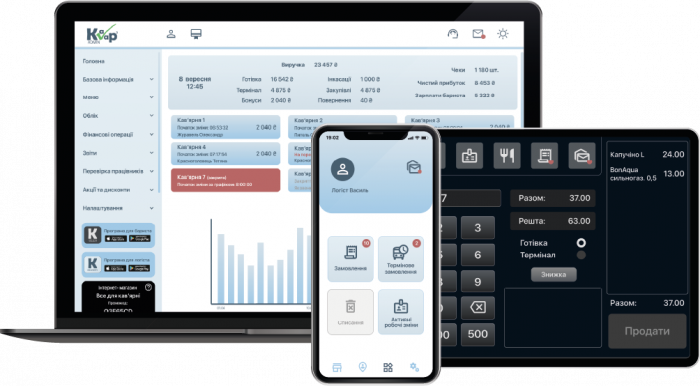 POS Система Kavapp для кав'ярні