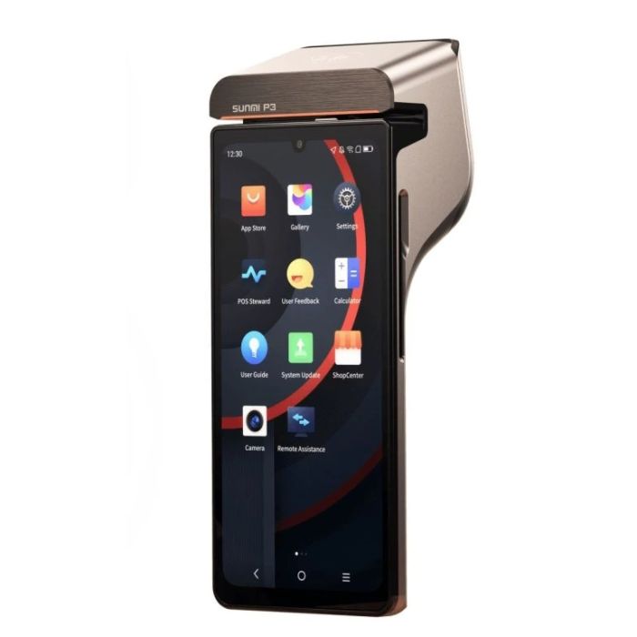 POS терминал Sunmi P3 - T6F10 (Android 11, экран 6.75'', встроенный принтер 58 мм, 2GB RAM/32GB ROM, NFC Reader, IC Card+MSR, WiFi, BT, GPS)