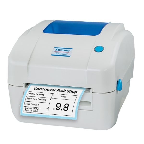 Принтер етикеток Xprinter XP-490B (USB + Wi-Fi)